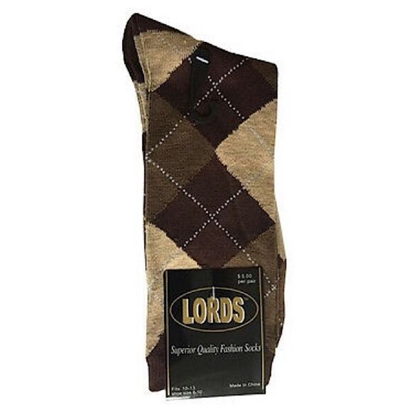 Men Lords Argyle Diamond Multi Color Dress Socks (3 pairs) - Picture 11 of 15